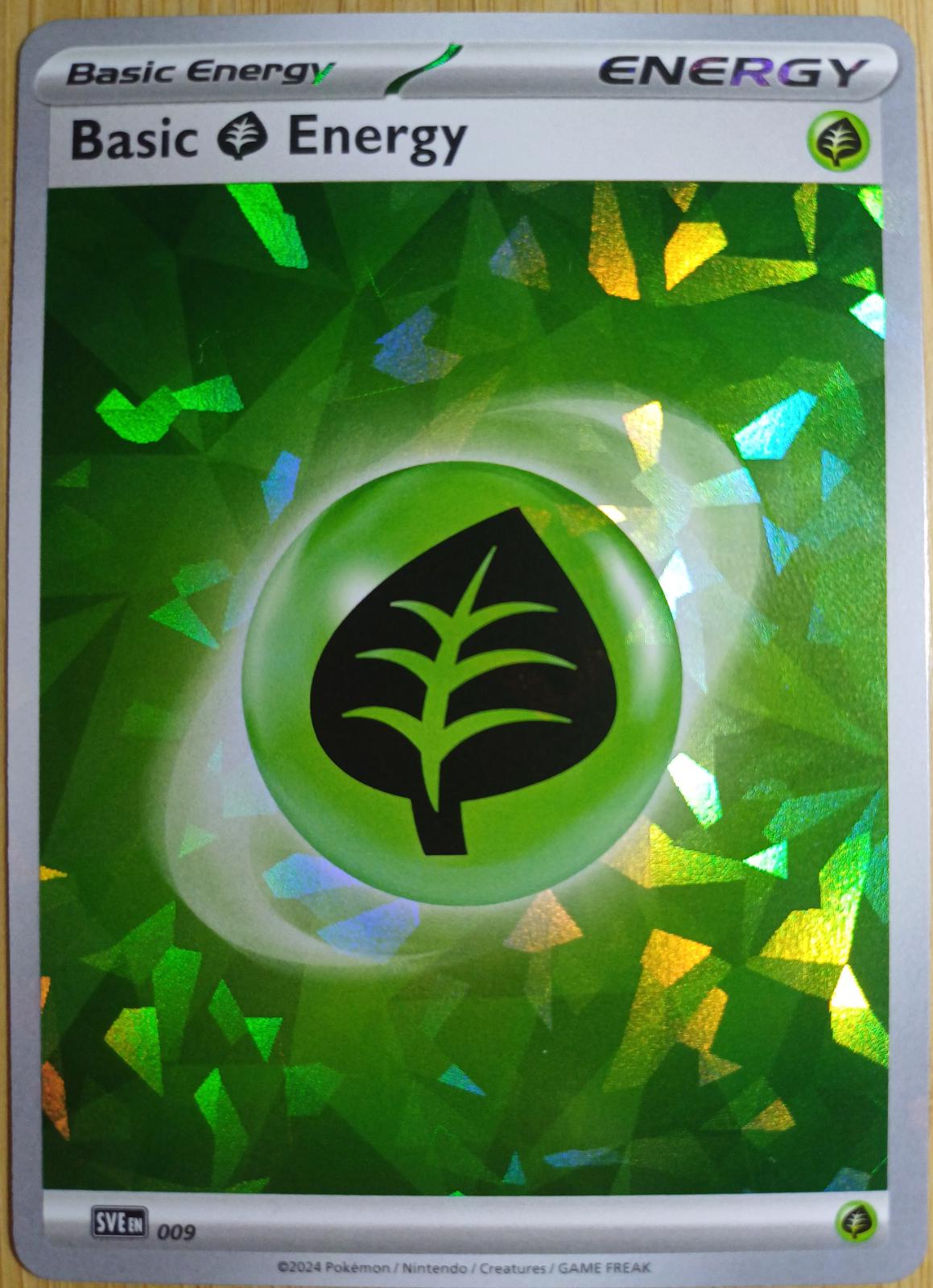 Scarlet & Violet Energy Basic Grass Energy [Ice-Cracked] Pokémon card